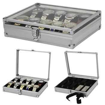 

2019 New 10 Grids Alumium Alloy Watch Case Box Casing for Hours Sheath for Hours Box for hours Watch