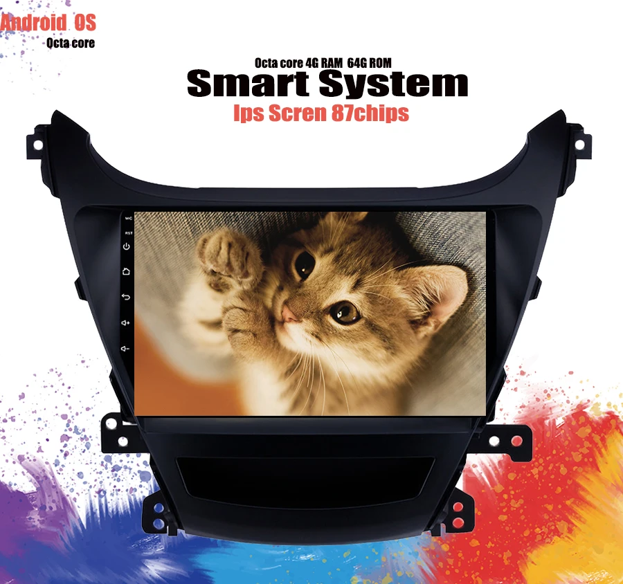 Sale Android 9.1 4GB RAM Car DVD player GPS Navigation Headunit For Hyundai Elantra/Avante/I35 2014 2015 radio tape recorder IPS 3