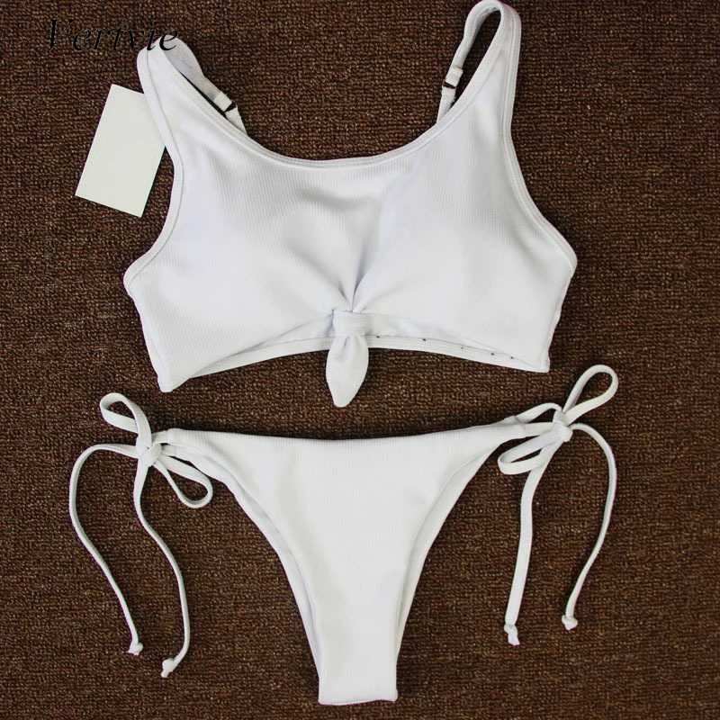 

Vertvie Women's Bikini Set Sexy Thong Bandage Push Up Swimsuit Swimwear Bowknot Beachwear Bathing Suit Monokini Biquini 2017 New