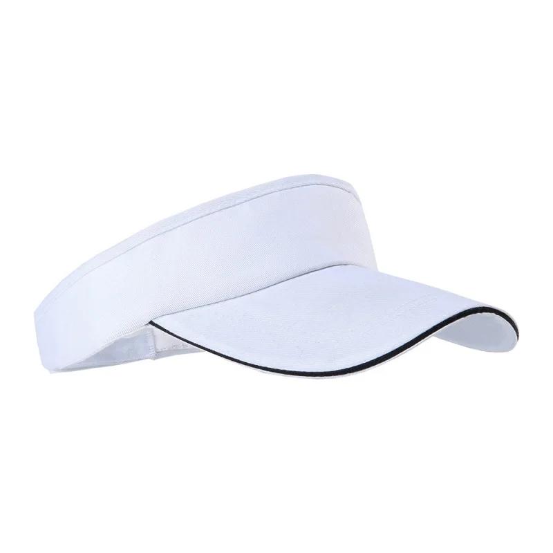 Мужская и женская шляпа с пустым верхом, однотонная Спортивная теннисная кепка без верхних козырьков, теннисная пляжная шапка для спортивных занятий на свежем воздухе W8 - Цвет: Белый