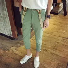 Мужской s хип хоп модный армейский зеленый комбинезон классные хлопковые брюки карго дизайнерский комбинезон для мужчин брюки на подтяжках 032803