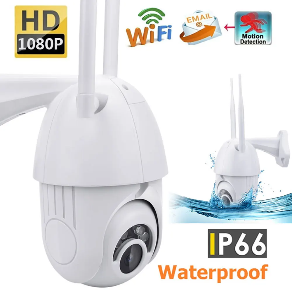 

WIFI IP Camera HD 1080P Wireless SD Card Slot Audio Camera 2.0MP wifi Security Camera IR Night Vision Metal Waterproof Outdoor