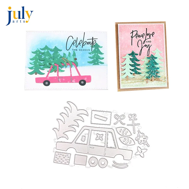 

Julyarts Car in Forest Metal Cutting Dies Stencils for DIY Wykrojniki Scrapbooking Embossing album Decor Hand-on Paper Cards