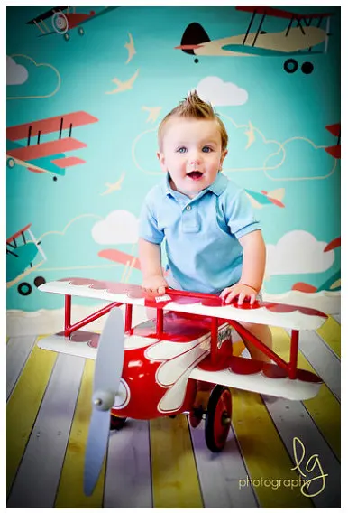 HUAYI Photography Backdrop airplane Children Custom Photo Prop backgrounds D 2731