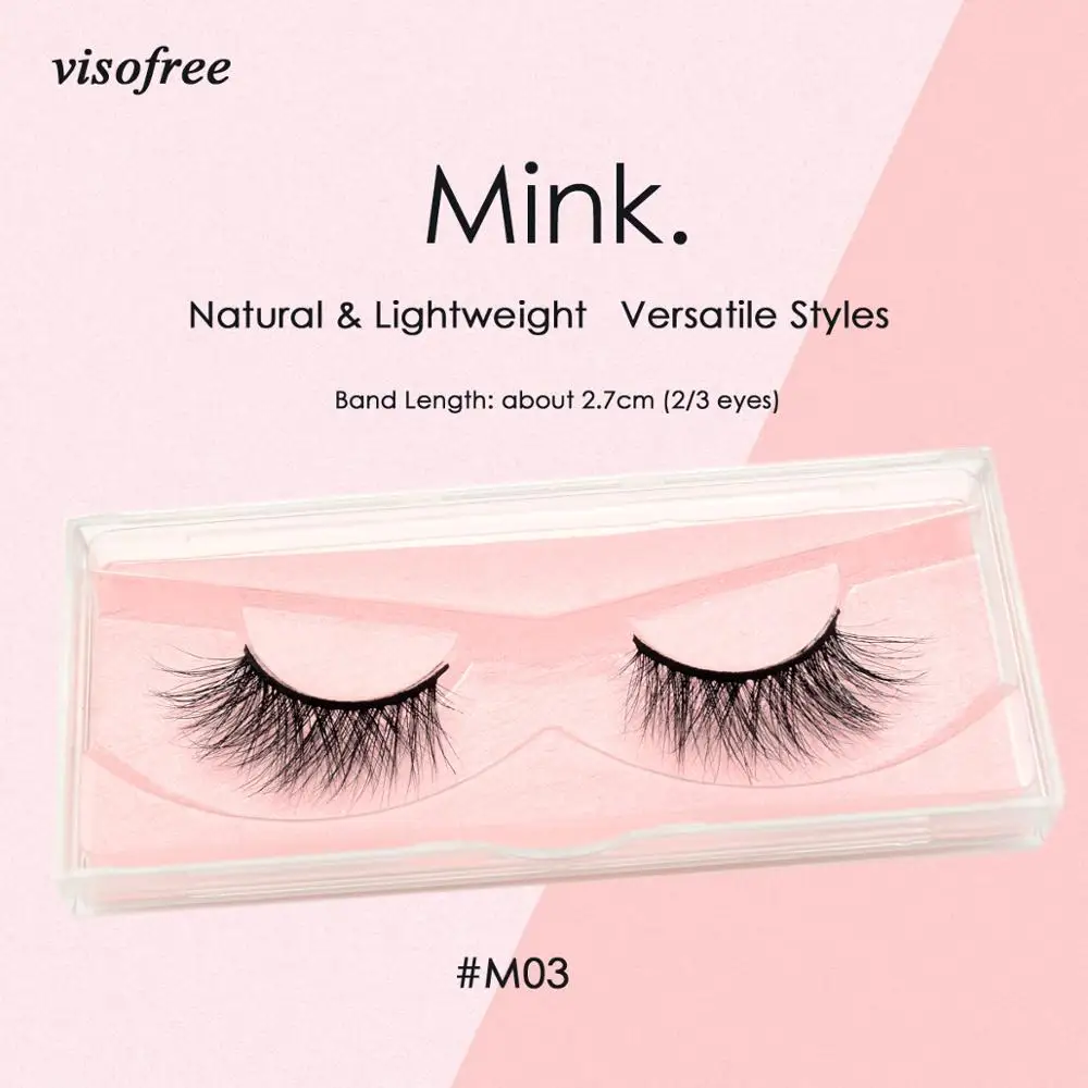 

Visofree Lashes 3D Mink Lashes Cruelty free Mink False Eyelashes Winged Feather Handmade Mink Eyelashes For Makeup faux cils M03