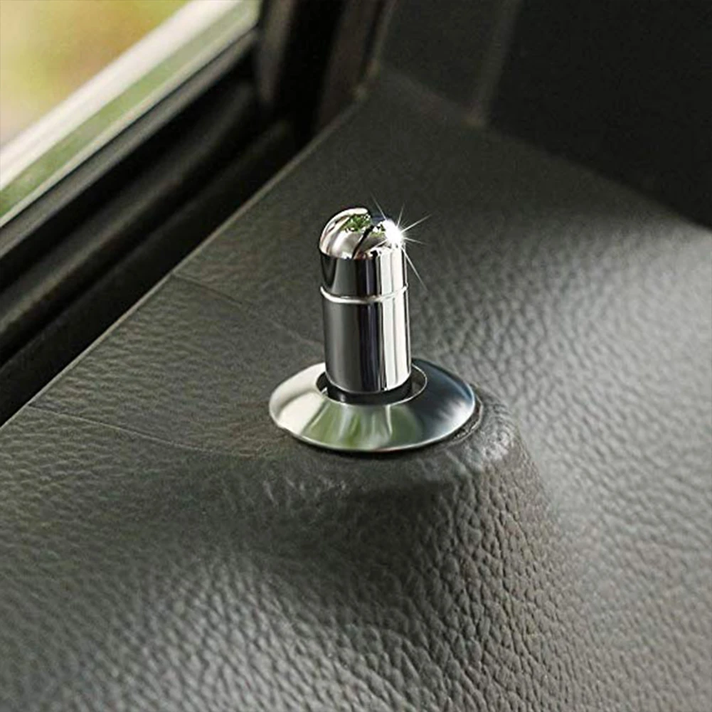 

Door Lock Pin Replacement Accessories Chrome Trim Tools With Cap Car Part Auto Decoration Aluminum Alloy Durable For Chevrolet