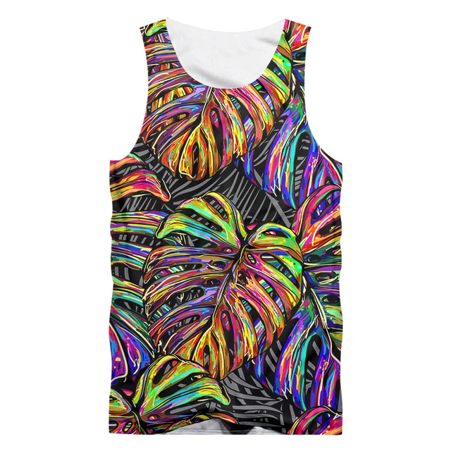 OGKB-Camiseta sin mangas 3D para hombre, camisetas sin mangas con estampado de hojas del bosque, camisetas informales de talla grande, chaleco de primavera OGKB-Camiseta sin mangas 3D para hombre, camisetas sin mangas con estampado de hojas del bosque, camisetas informales de talla grande, chaleco de primavera