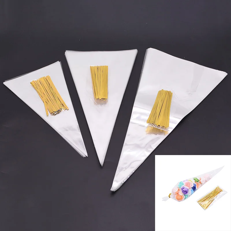 

50pcs/lot DIY Candy Bags Clear Plastic Bag Cellophane Gift Bag for Home Wedding Birthday Party Decoration Popcorn Packaging Bags