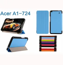 Enzi Ultra Slim Folio Stand Tri fold Custer PU Flip Leather Case Cover For Acer Iconia