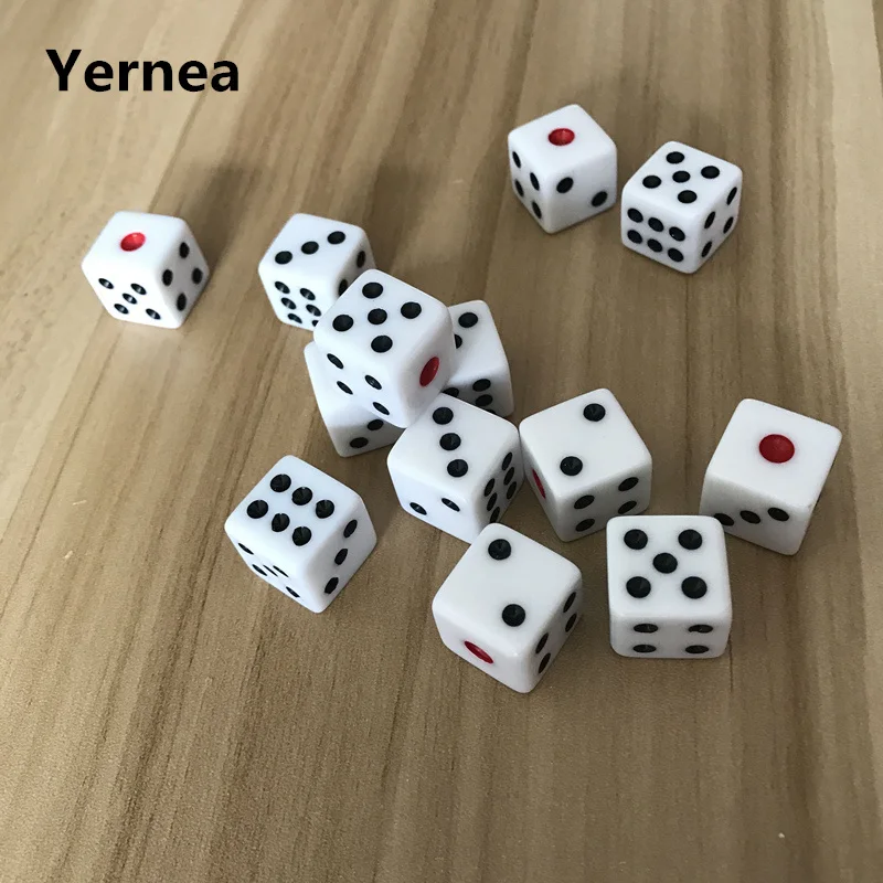 

10Pcs/Lot 16mm Dice Mahjong Points Dice Hexahedron Right Angle Dungeons And Dragons Game Rpg Dice Set Yernea