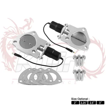 

2 sets 2" or 2.25" or 2.5"or 3" Stainless Electric Exhaust Downpipe Cutou Valve Control Motor Kit Bolt-On TP006AX2+TP014X4