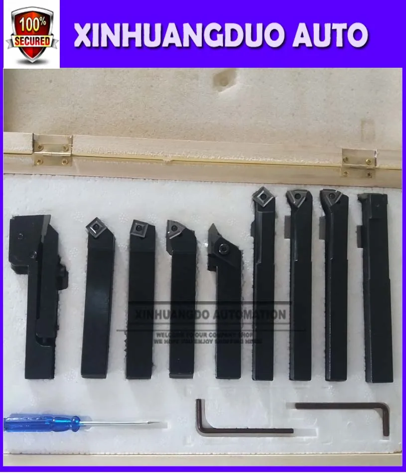 Free shipping Inserts 9pcs//set for 12mm indexable carbide turning tool set
