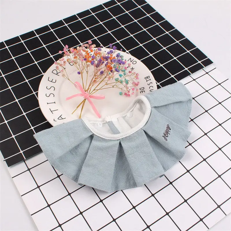 360 Degree Baby Cotton Bib Fashion Ruffles Girl Burp Cloths Fake Collar Infant Toddler Saliva Towel Bib Highly Absorbent Soft (5)