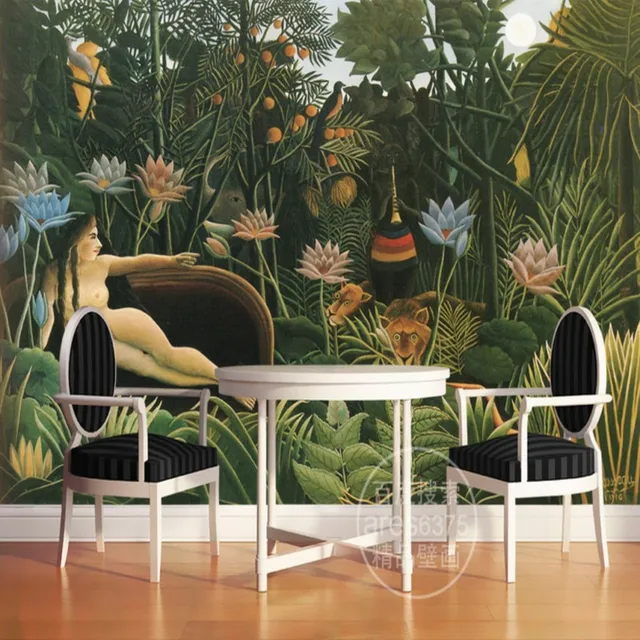 Us 24 0 Stereo Hand Painted Wallpaper Tropical Rainforest Southeast Asian Mural Living Room Bedroom Custom In Wallpapers From