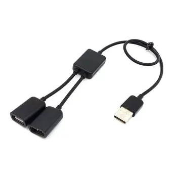 

CYDZ Black USB 2.0 Dual Ports Hub Cable Bus power For Laptop Mac book Notebook PC & Mouse & Flash Disk