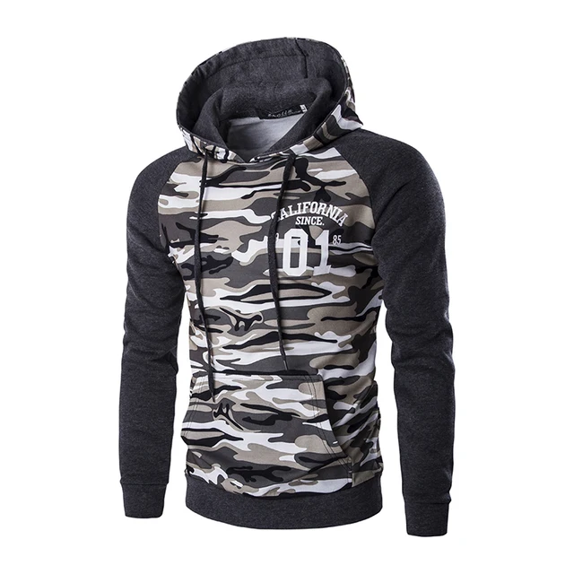 Hombres camuflaje Sudaderas 2018 nueva marca masculina