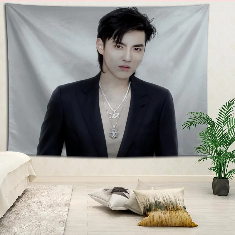 Оригинальный креативный гобелен с принтом Kris Wu фон для гостиной спальни