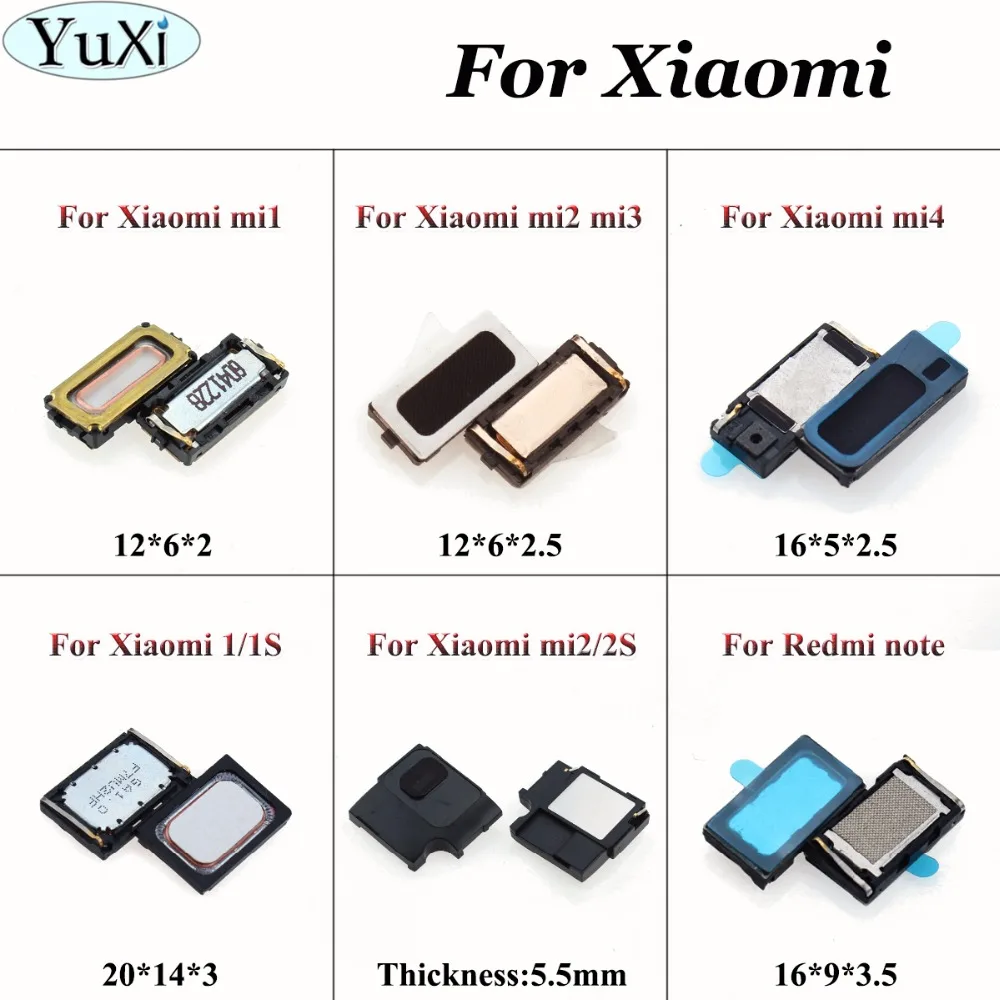 YuXi 2 шт./лот громкоговоритель для Xiaomi 1 1S 2S 3 4 4I 4C 5 Mi2 Mi3 Mi4 NOTE2 Redmi Note|Шлейфы мобильных