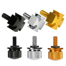 6 Styles 1/4” 6mm Billet Aluminum Knurled Motorcycle Seat Bolt for Harley Sportster Glide Softai Dyna Touring Fatboy Roadking