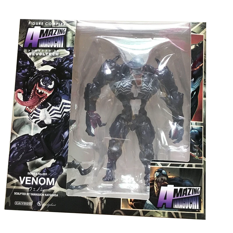 6 дюймов с героями комиксов Марвел, Ямагучи для тинейджеров Revoltech удивительная Venom 003 фигурку игрушка, кукла, Модель Кукла подарок