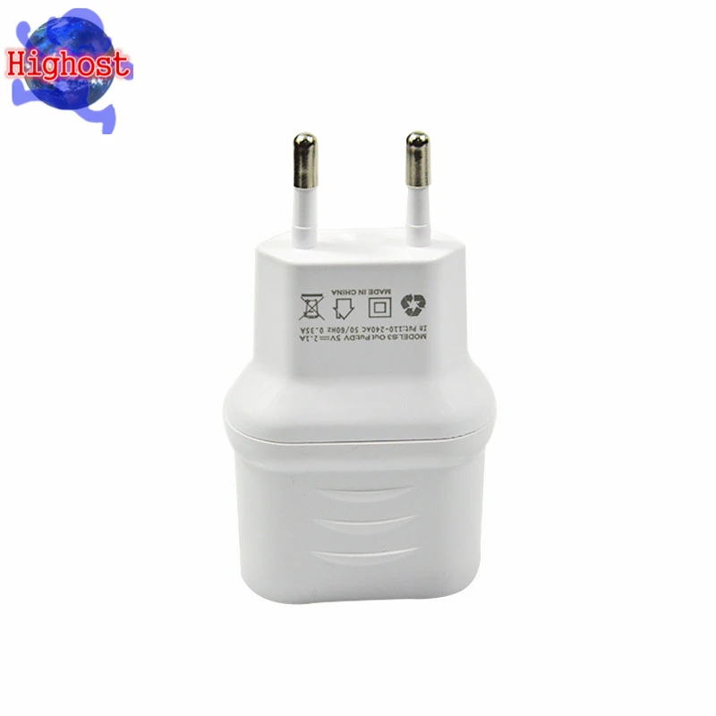 2.1A 2 Port EU Wall Charger + MICRO 5 pin USB Cable htc