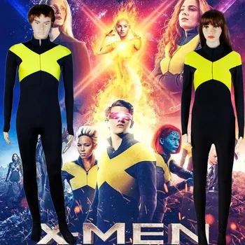 

2019X-Men Dark Phoenix Jean Grey Cosplay Costumes Kids Adult Zentai Bodysuit Suit Jumpsuit Halloween for Women Adult Kids