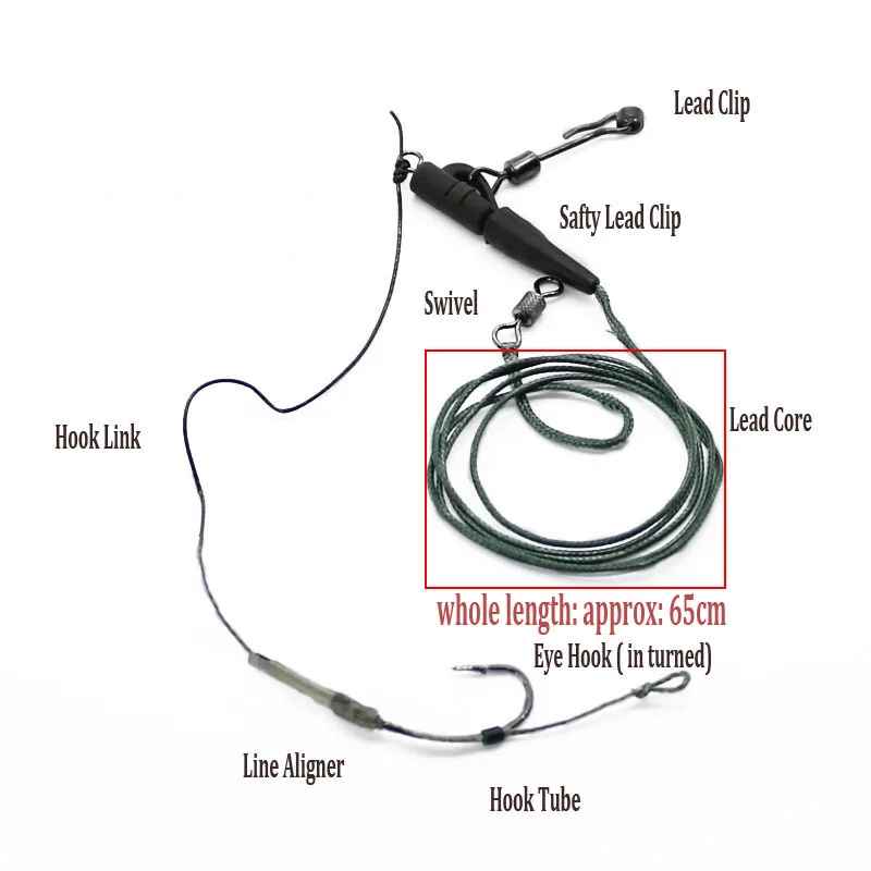 1 комплект ручной работы рыболовная установка для ловли карпа готовая заколка для волос с покрытием леска Leadcorn поводок для ловли карпа леска для ловли карпа