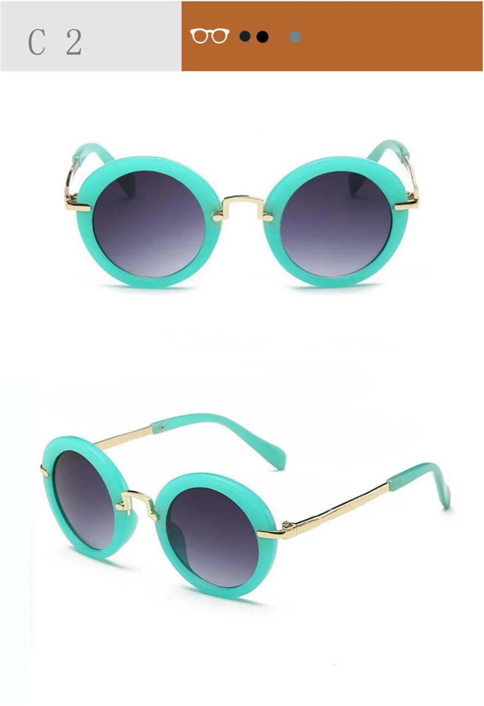 RHAMAI Metal frame kids Sunglasses girls boys glasses Eyewear baby children sunglasses uv400 Sun glasses oculos infantil (4)