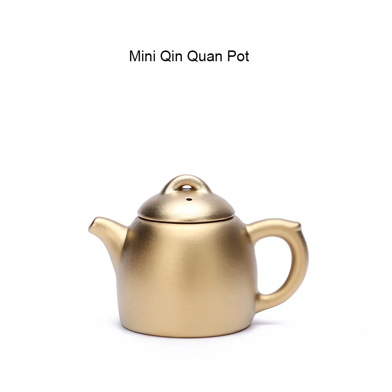 Мини-чайный горшок Yixing Fingertip Fanggu, цветной золотой чай для домашних животных, набор аксессуаров, дракон, яйцо, горшок, античный горшок, креативный домашний декор - Цвет: A 3