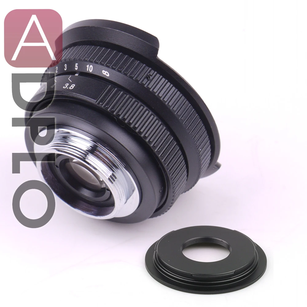 Fish eye Lens 8mm F3.8 For C Mount Camera + C to Micro M4/3 / NEX / N1