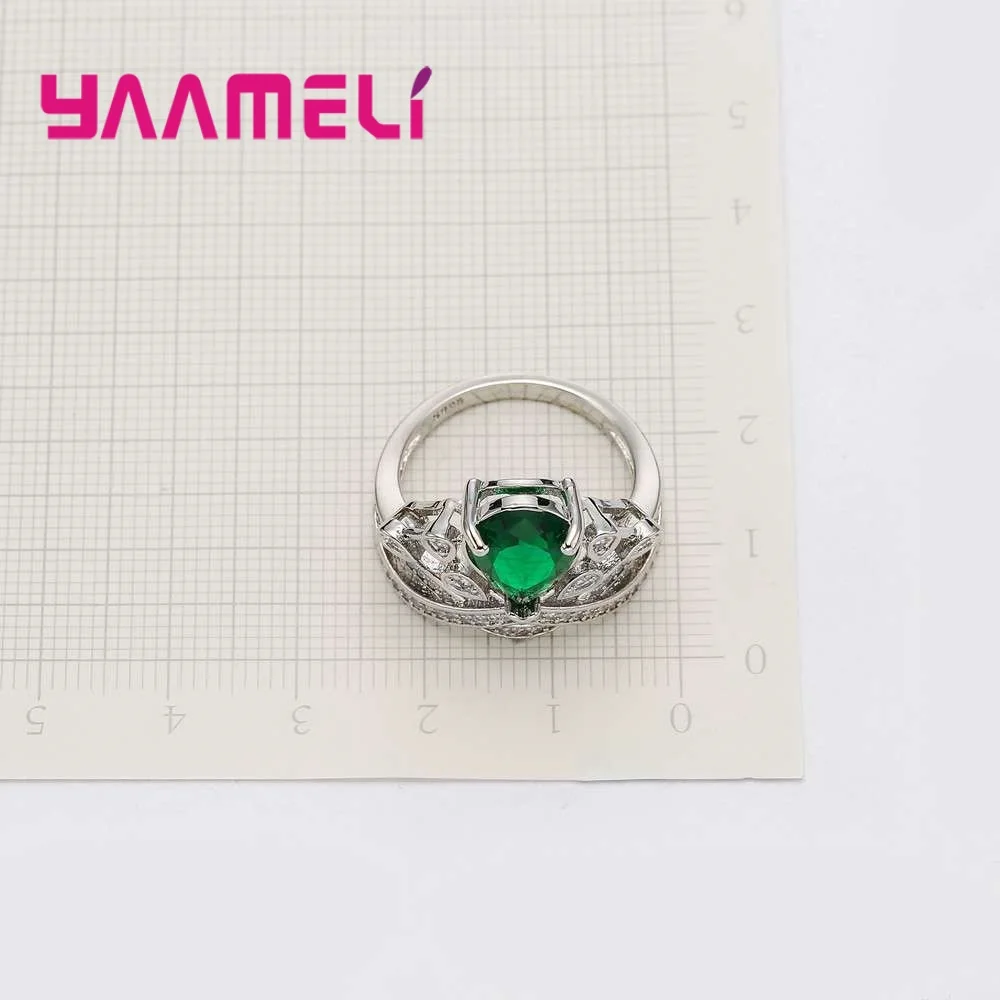 YAAMELI 925 Sterling Silver Special Ring Personality Shape Finger Rings for Women Amazing Wedding Anniversary Jewelry