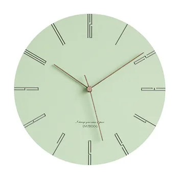 

Creative Green Minimalist Wall Clock Modern Design Silent Quartz Clocks Nordic Living Room Klok Muur Watches For Kitchen 50w077