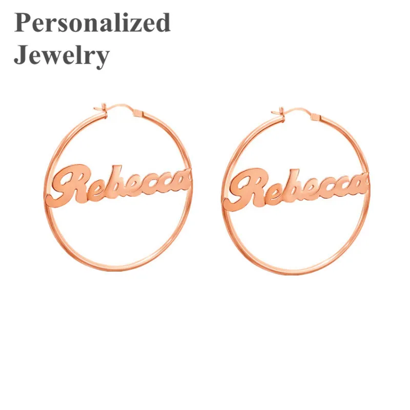 Senfai Custom Name Earrings Personalized Letter Hoop Monogram Initial Tassel Fashion Jewelry Gift | Украшения и аксессуары