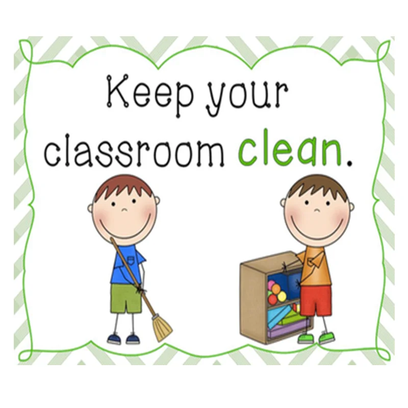 

10Pcs Classroom Rules English Flash Cards Decoration Classroom Educational Toys For Children Kids Montessori A4 Baby Poster