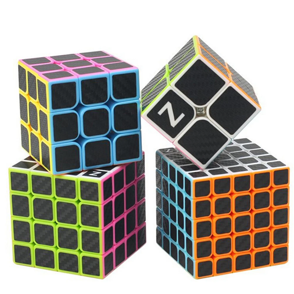 Новые 2x2x2 Zcube углеродного волокна Стикеры Magic Cube Puzzle Кубы Скорость Cubo квадратный подарки головоломки Обучающие игрушки для детей