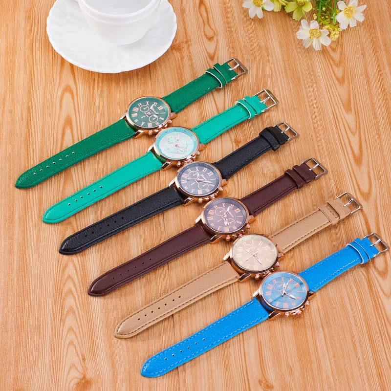 Luxury Brand Leather Quartz Watch Women Ladies Men Fashion Bracelet Wrist Watch Wristwatches Clock relogio feminino masculino