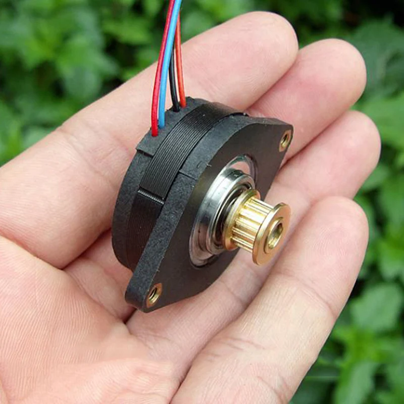 36MM Mini Round Thin 2-phase 4-wire Precision Stepper Motor Copper Pulley Wheel