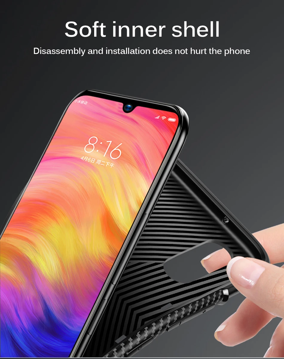 Роскошный противоударный чехол-бампер для Xiaomi Redmi Note 7 6 Pro, силиконовый чехол-накладка для Redmi 7 6A 6 Pro, автомобильный мягкий чехол