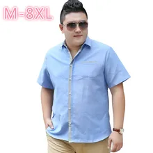 Большие размеры 10XL 8XL 6xl 5xl летние мужские льняная рубашка повседневная мужская рубашка с коротким рукавом тонкие дышащие тонкий синий рубашки мужская одежда