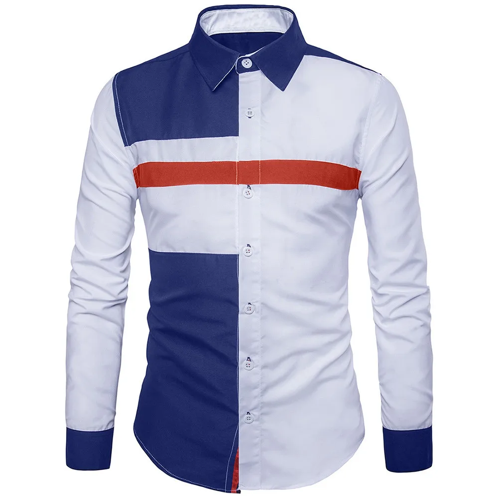 2018 мужские оксфорды с длинными рукавами Camisa Social Masculina Формальные повседневные
