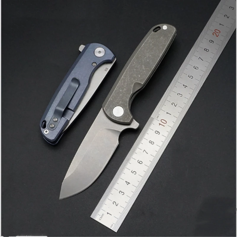 Продажа Новый складной нож D2 лезвие titanium ручка шарикоподшипник flipper Отдых на природе Охота выживания карманные ножи Открытый тактический EDC инструм...