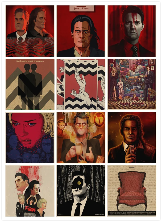 

Multiple Awards TV Twin Peaks Home Bar Decorative Painting Vintage Movie Poster kraft paper wallpaper Interior Decoration T5