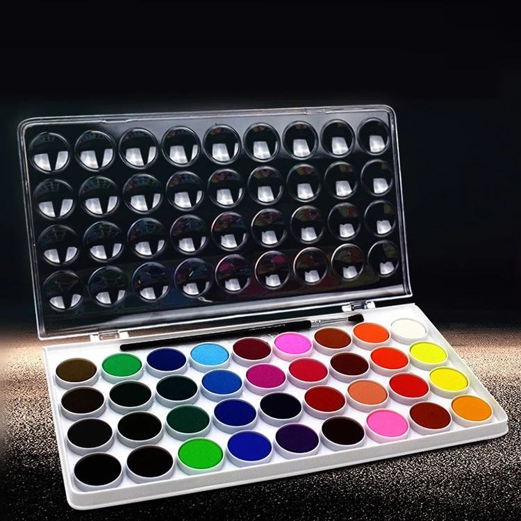 36 colors Solid gouache paint with colors water color paint art supplies in case for kids painting utensils Painting Materials