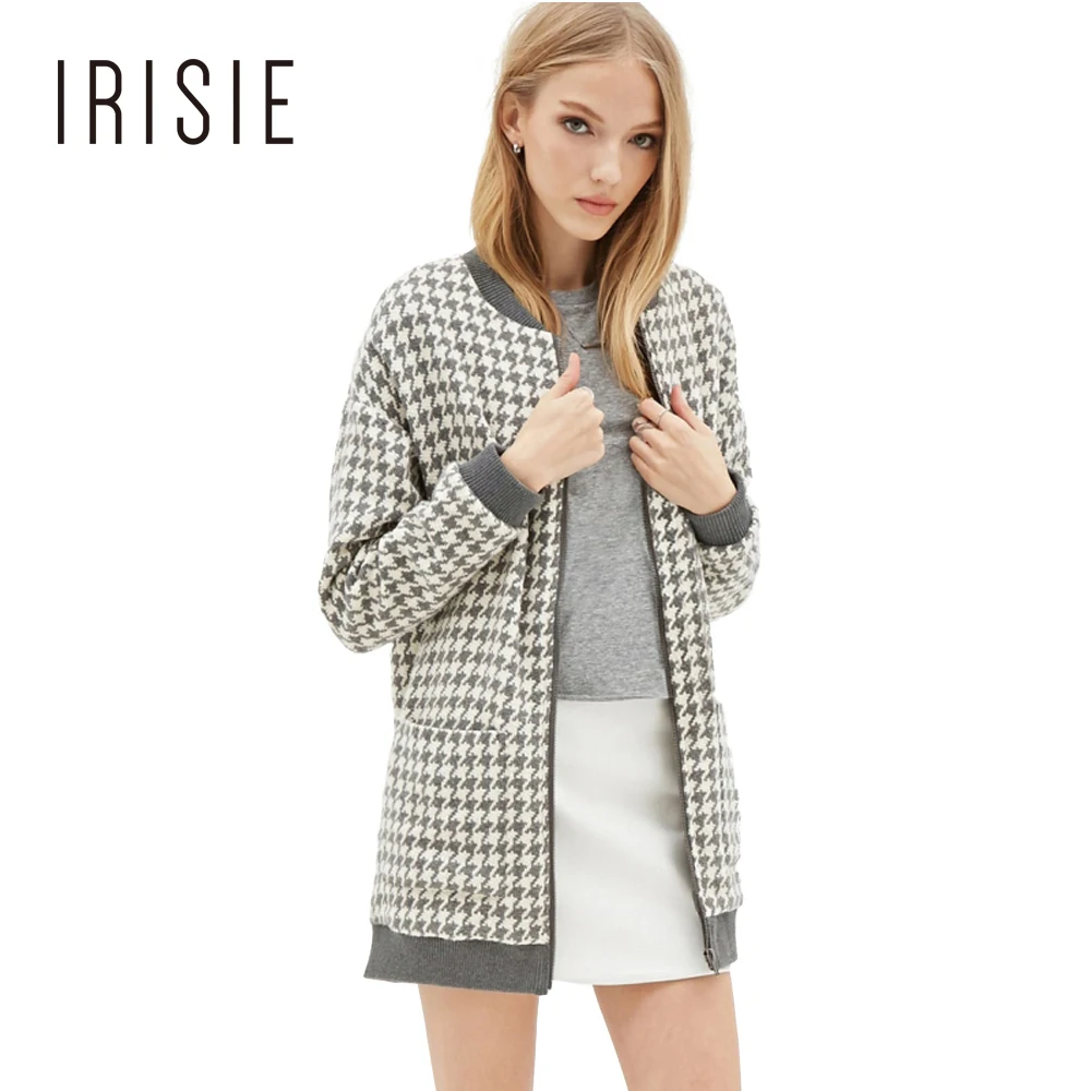 IRISIE Apparel 2017 Casual Chic font b Women b font font b Coats b font Plaid