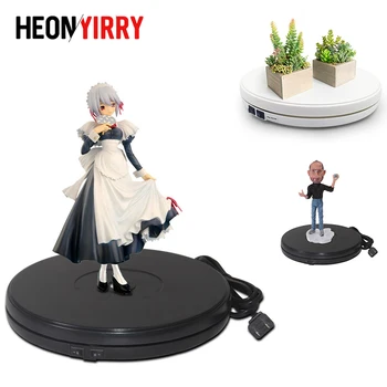 

25cm LED Photo 360 Degree Electric Rotating Turntable Rotating Display Stand for Photography Jewelry Watch Digital Product
