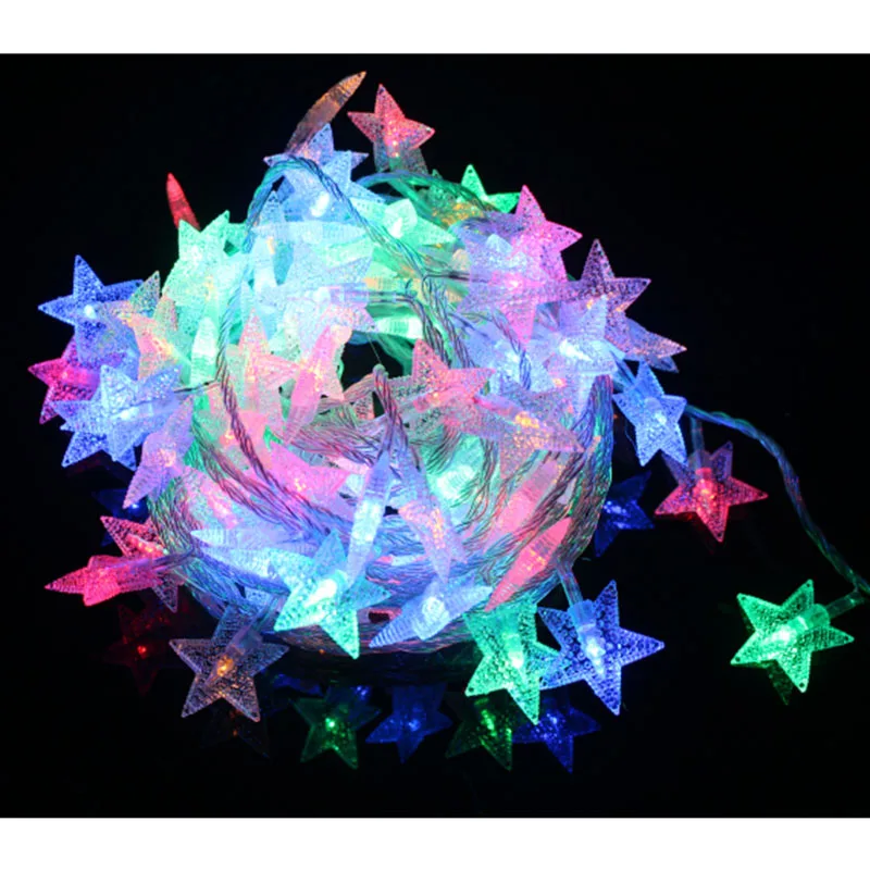 

6M 40 leds Star String Light Christmas Garland Fairy Light for Wedding/Home/Party/Curtain Decoration Holiday light P0