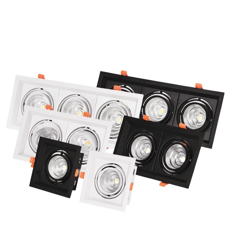 Встраиваемый потолочный светильник с Cob матрицей суперъяркий квадратный