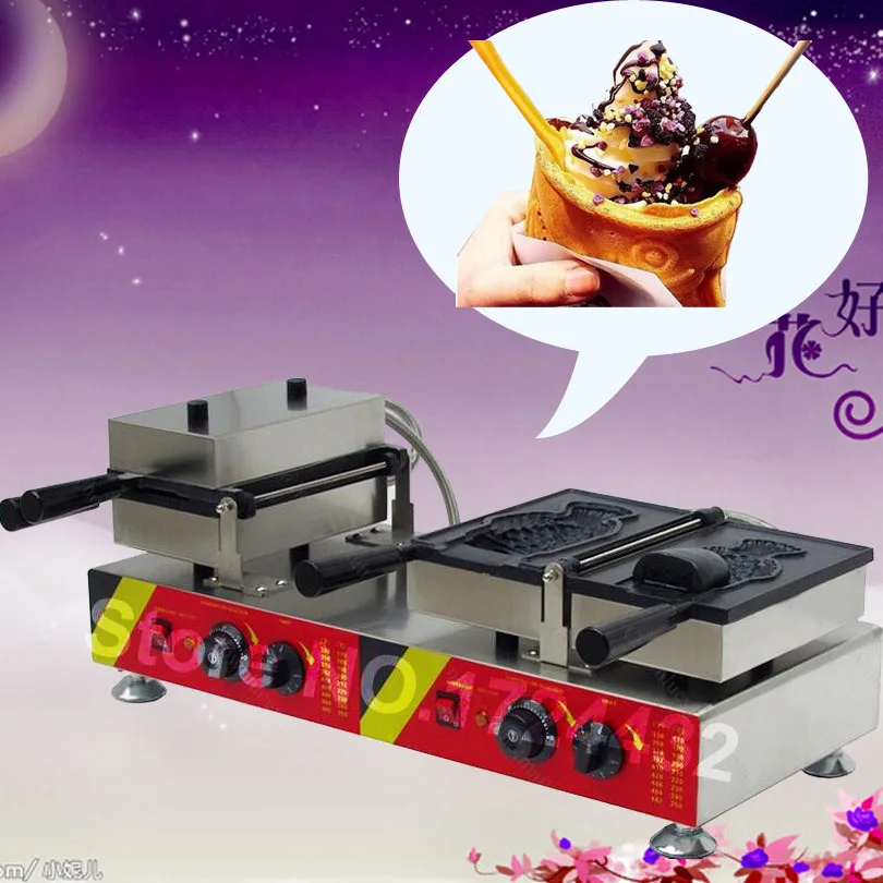 

New Ice Cream Taiyaki Machine Ice Cream Fish Waffle Maker Ice Cream Big Mouth Fish Waffle Taiyaki Baker