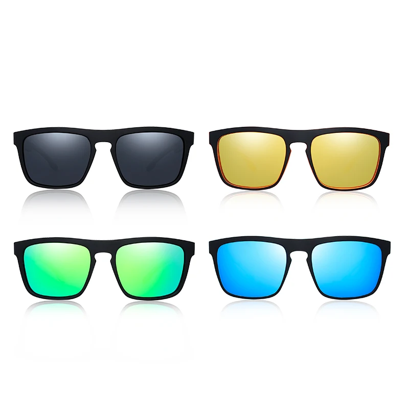 2019 Polarized Sunglasses Men Women Reflective Coating Square TR Sun Glasses UV400 Driving Fishing Sport Eyewear Zonnebril Heren