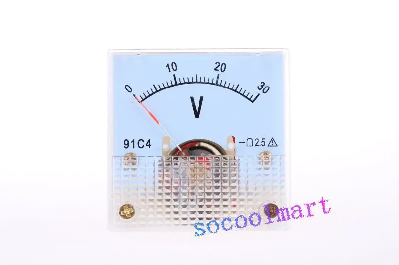 New Analog Voltage Meter Gauge Voltmeter DC 30V 91C4voltage meterdc